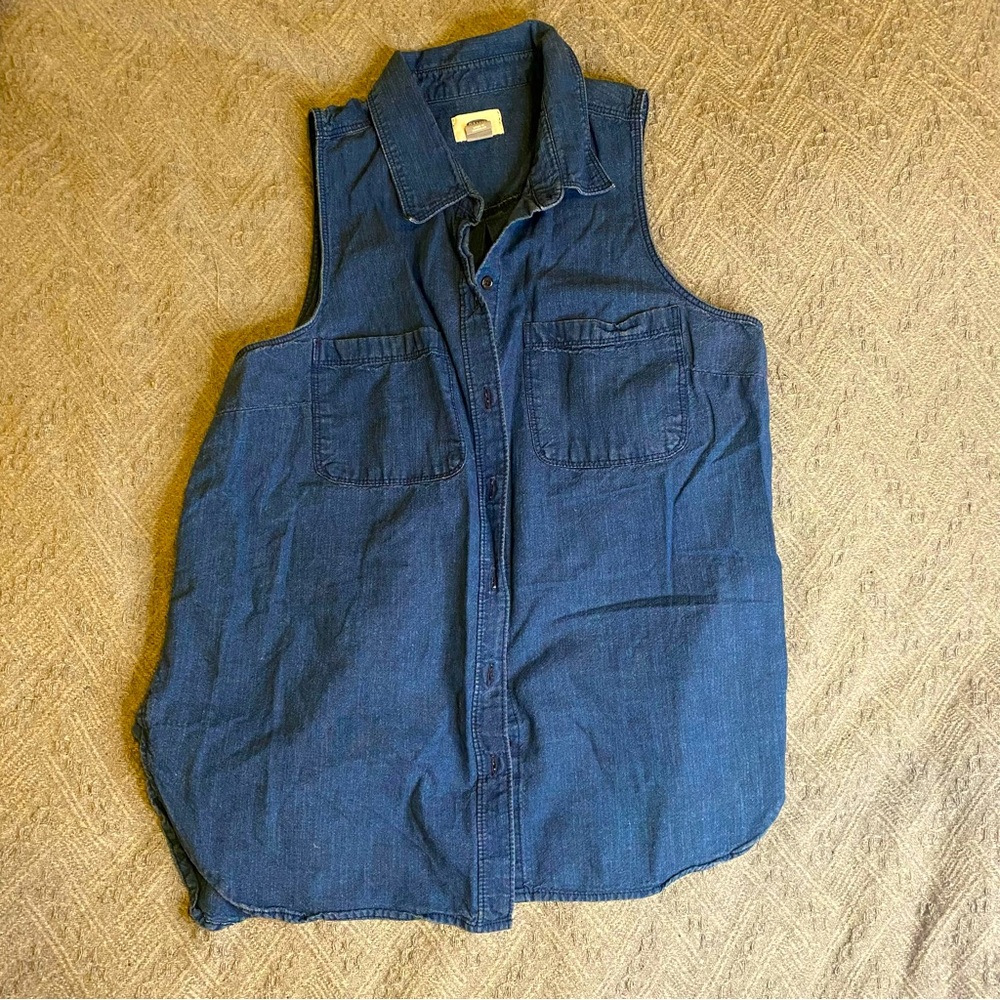 Faux Denim Vest Old Navy Size M